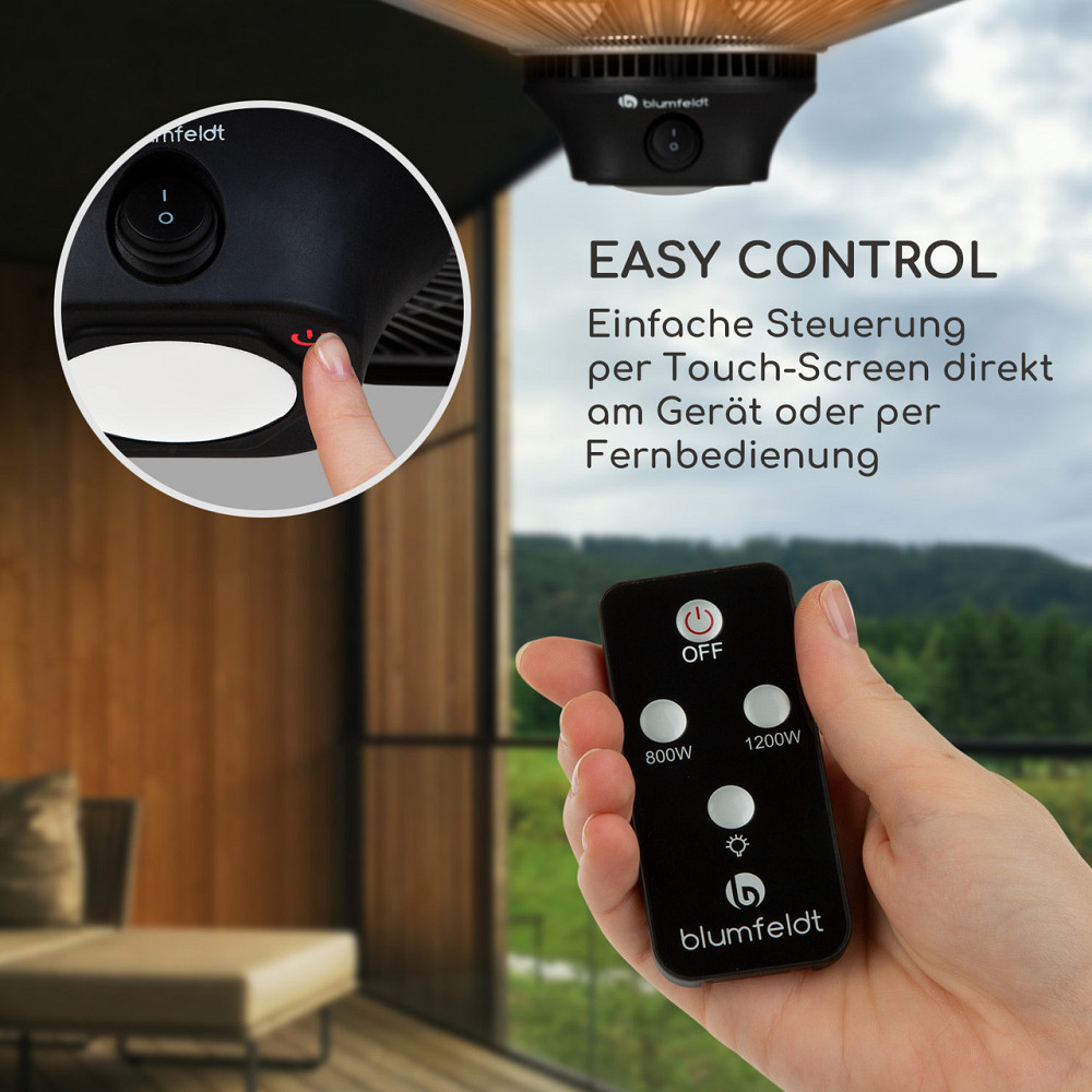 Інфрачервоний нагрівач Heat Hexa 800/1200/2000 Вт галогенний IP34 LED чорний (Німеччина, читати опис) Рівне - фото 4