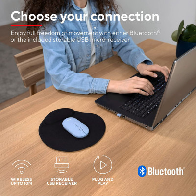 Мишка Trust Puck Wireless/Bluetooth Silent Blue (24126) Вінниця - фото 7