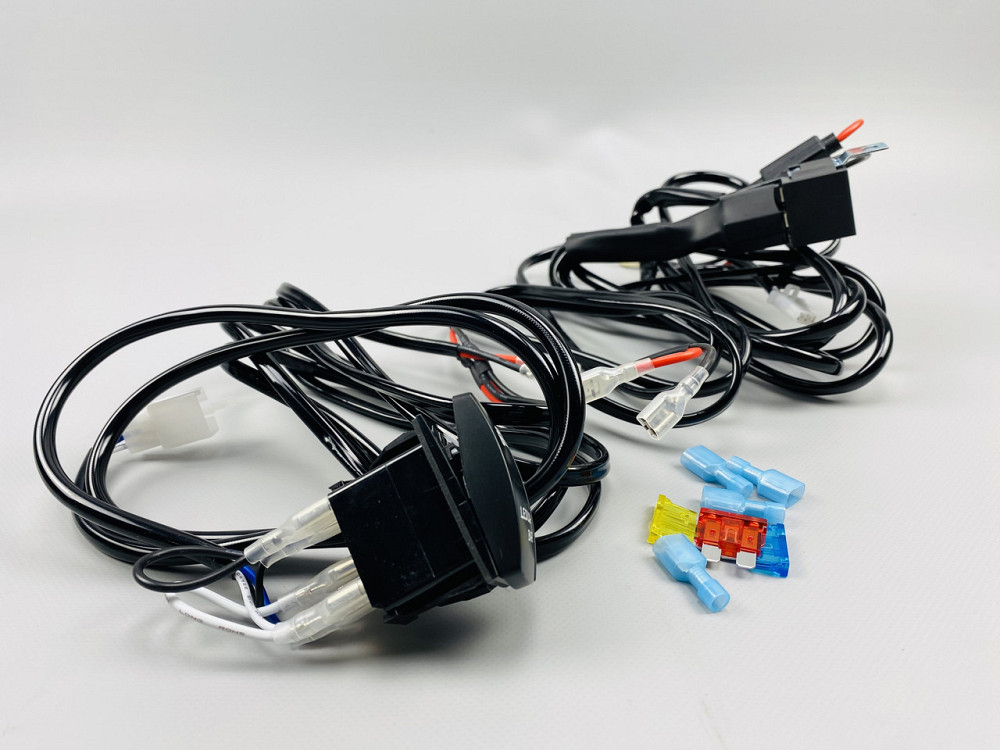 Проводка для будь-яких led фар і led bar в зборі 0-30A 3 м кабель перемикач/реле запобіжники Мукачево - фото 5