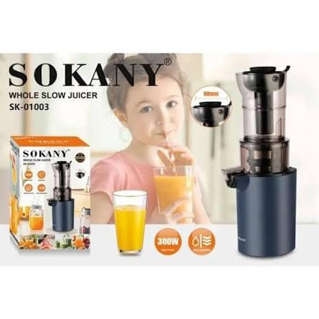 Комбінована соковижималка Sokany SK-01003 (300 Вт): повільновижимальна соковижималка шнекова з отвором 88 мм Одеса - фото 4