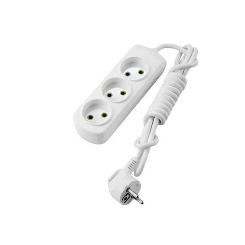 Подовжувач без заземлення 3 розетки 3м білий Letitia Лезард Житомир - фото 1