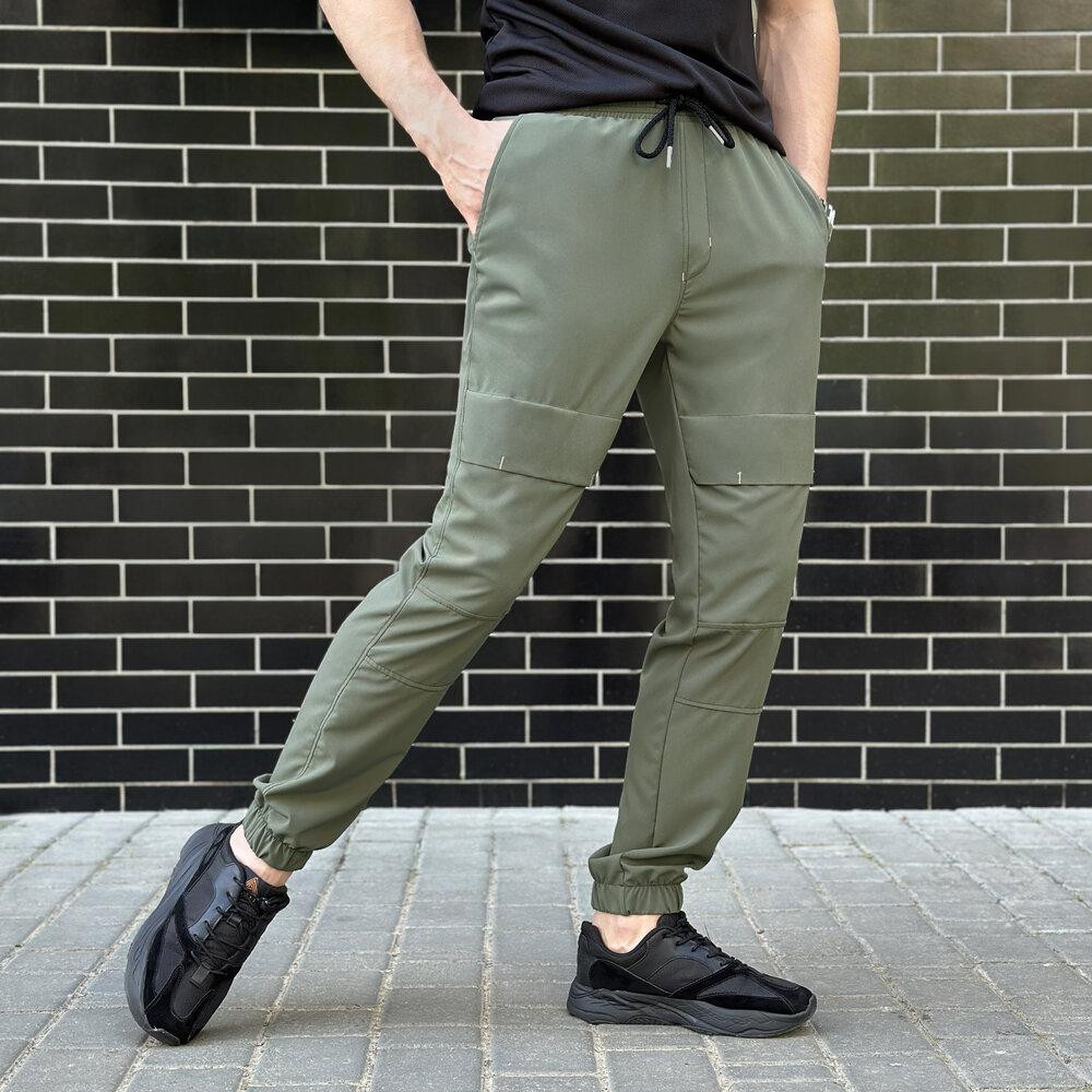 Мужские штаны джоггеры с карманами светлый хаки Pobedov Vershyna Киев - изображение 3