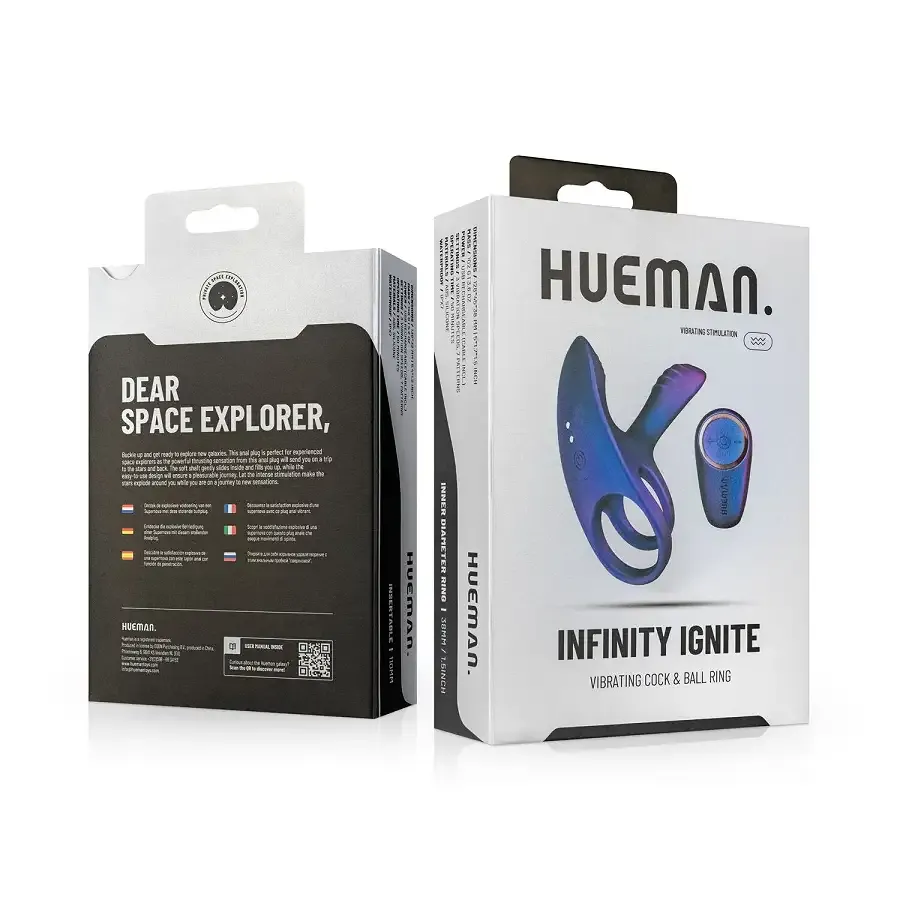 Ерекційне віброкільце Hueman - Infinity Ignite Vibrating Cock Ring Львів - фото 9