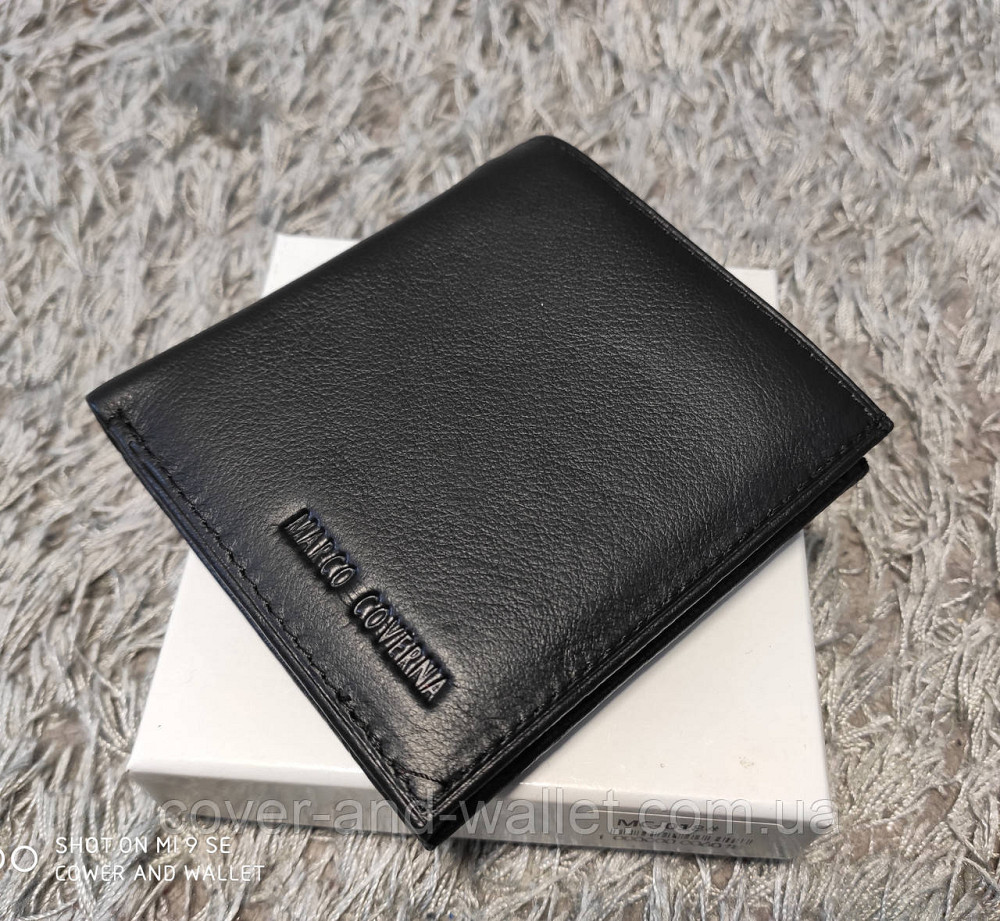 Компактний вертикальний чоловічий гаманець із монетницею Marco Coverna 018 Київ - фото 1