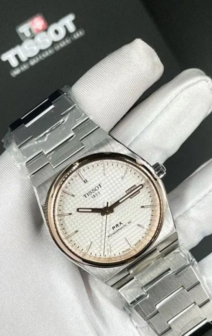 Годинник Tissot PRX 40 мм Powermatic 80 біло-золоті. Київ - фото 3