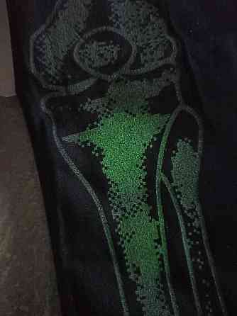 Жіночі колготи Скелетик на Хелловін принт світиться в темряві 40 den розмір L 46-48 чорний Київ