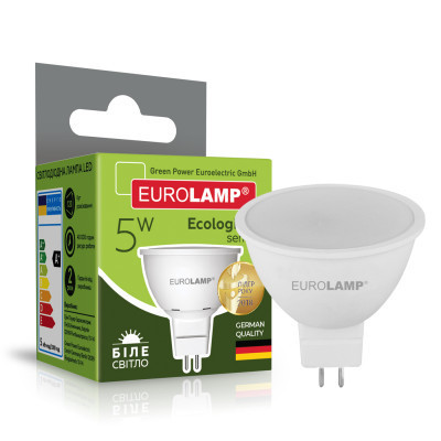 Лампочка Eurolamp LED SMD MR16 5W GU5.3 4000K 220V (LED-SMD-05534(P)) Вінниця - фото 1