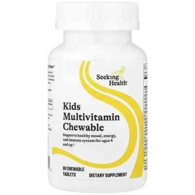 Витаминно-минеральный комплекс Seeking Health Мультивитамины для детей от 4 лет, Kids Multivitamin Chewable, 60 жев (SKH-52199) Вінниця