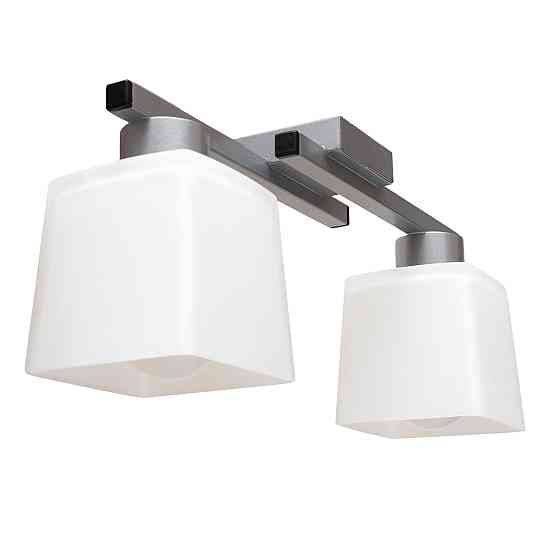 Люстра стельова на два плафони MSK Electric Dublin під лампи Е27 срібло NL 16610-2 SL Одеса