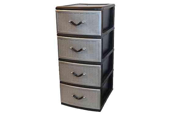 Комод пластиковый Style black (Стиль) 4 ящика 48х38х88 Одесса