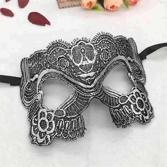 Маска венецианская one size серебристый Киев