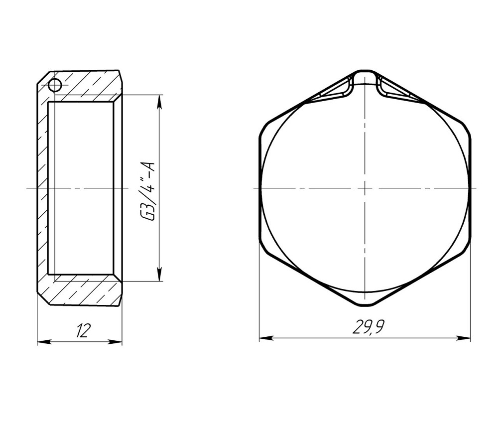 Заглушка 3/4″В латунная под пломбу LC401P OPTIMUM Киев - изображение 3
