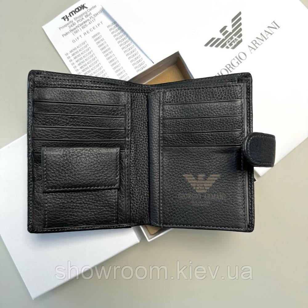 Мужское кожаный кошелек на кнопке GA (3028) Киев - изображение 6