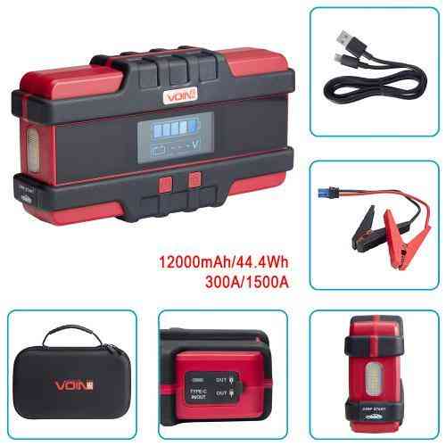 Пуско-зарядний пристрій VOIN JS-600 12000mAh 44,4Wh 12V START 300A/600A з ліхтарем Харків