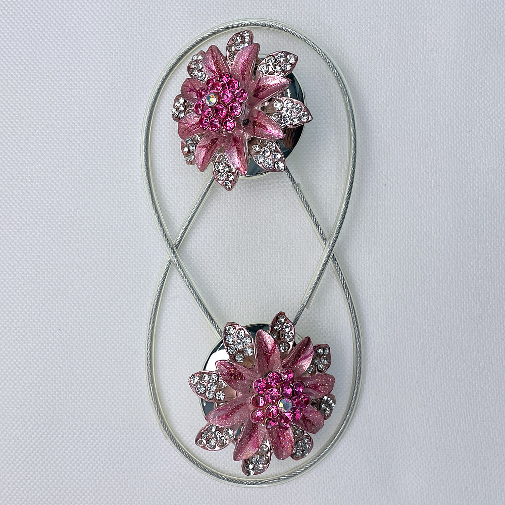 Магніти для штор та гардин "Flowers" набір 2 шт Рожевий (81-195) Київ - фото 6