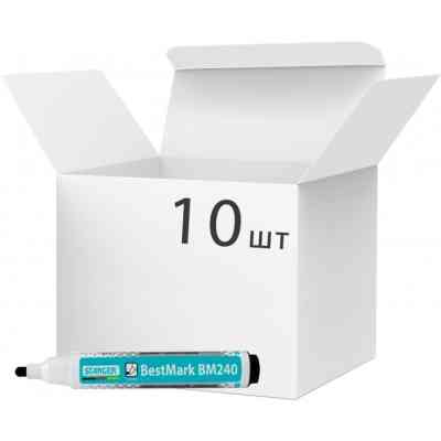 Маркер Stanger для сухостираемых досок, 1-3 мм черный 10 шт (MARKER-BOA-STM240B10) Винница