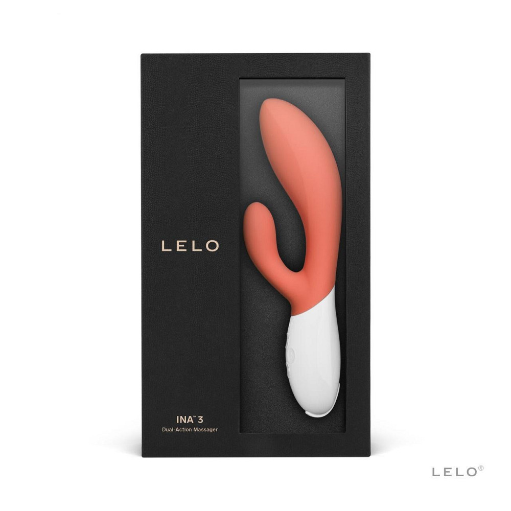 Вібратор-кролик LELO Ina 3 Coral, 10 режимів вібрації, потужний мотор Sex Aura Київ - фото 3