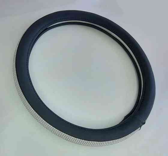 Чохол на кермо VLOD-BRLT85 BK M чорна/БО/стрази Винница