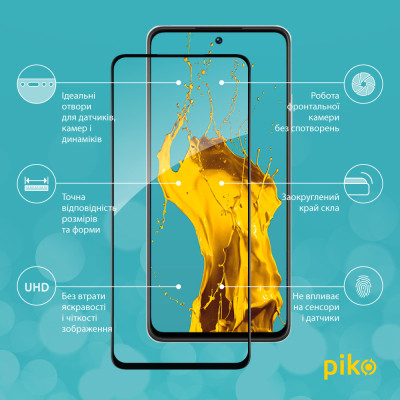 Стекло защитное Piko Full Glue Tecno Spark 9 Pro Black (1283126547348) Винница - изображение 2
