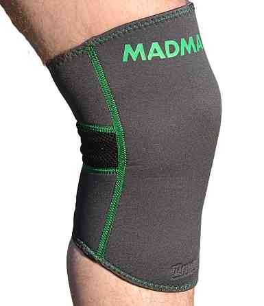 Наколінник MadMax MFA-294 Zahoprene Knee Support Dark Grey/Green (1шт.) M Луцк