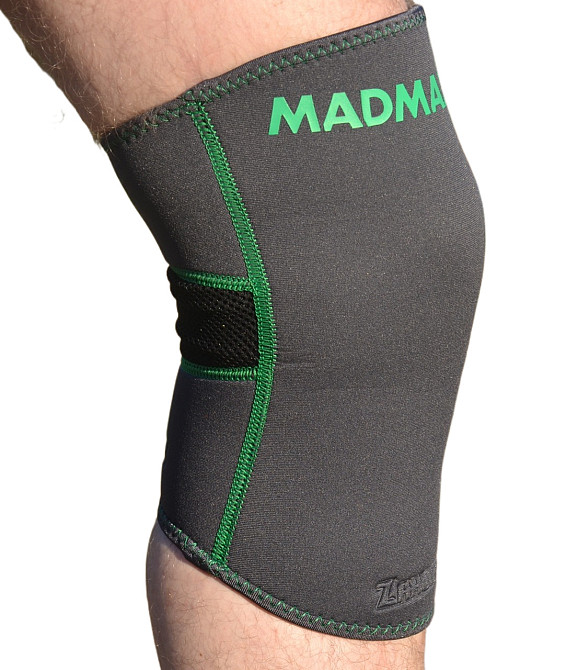 Наколінник MadMax MFA-294 Zahoprene Knee Support Dark Grey/Green (1шт.) M Луцьк - фото 3