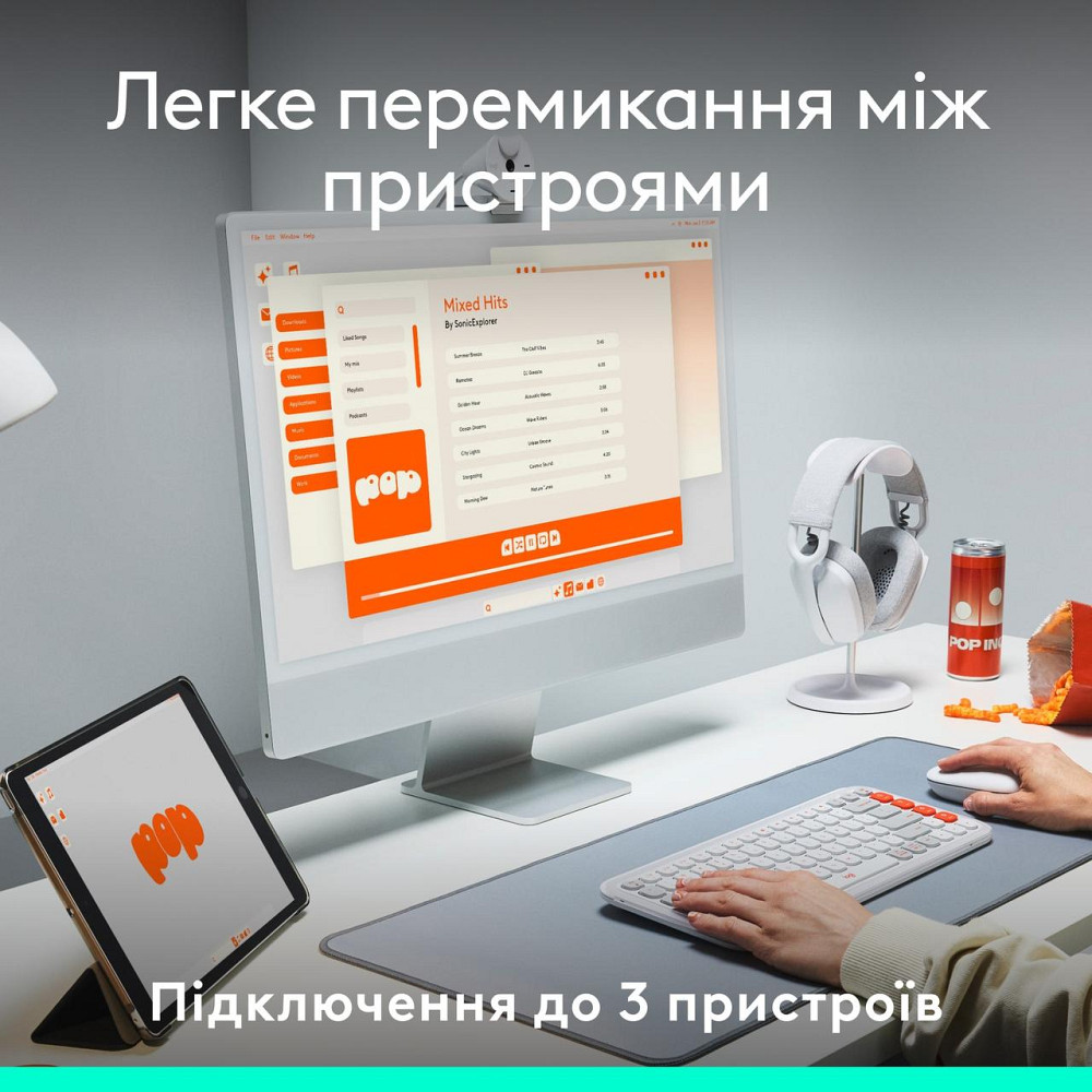Клавіатура бездротова Logitech Pop Icon Keys Lilac (920-013074) Фіолетовий Харьков - изображение 17