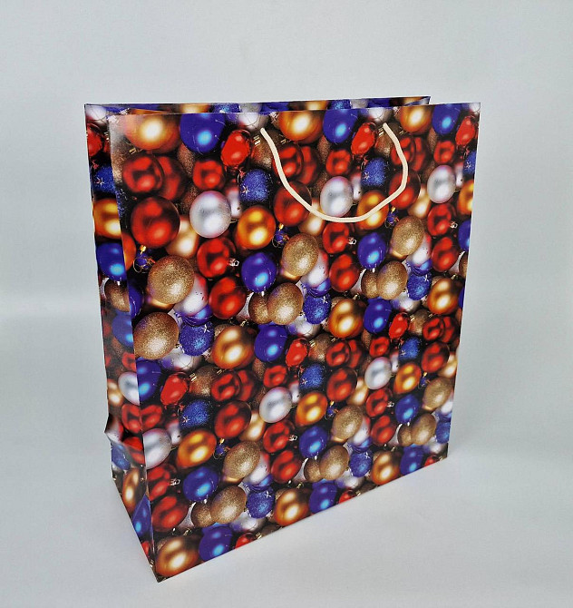 Новорічні, кортонні пакети подарункові Супер 47x52x20-001) (12 шт.) Харків - фото 1