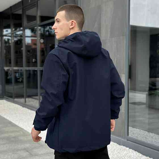 Темно-синя чоловіча повсякденна куртка на весну і осінь Pobedov Shum Київ