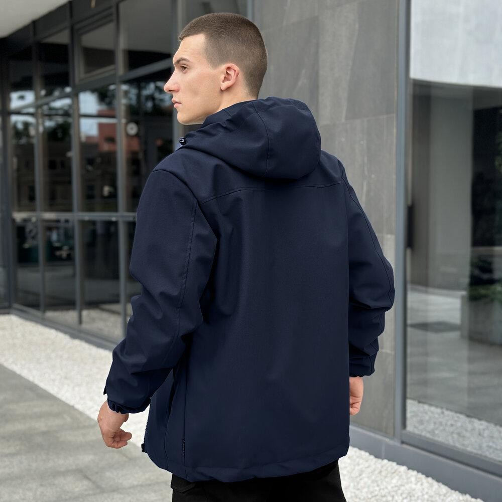 Темно-синя чоловіча повсякденна куртка на весну і осінь Pobedov Shum Київ - фото 2