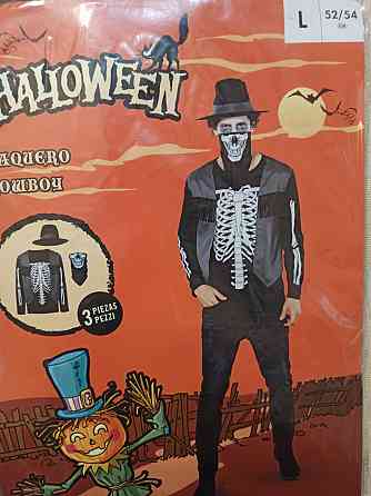 Ковбойський костюм для вечірки на Хелловін футболка з довгим рукавом капелюх бандана розмір L 52-54 чорний Київ