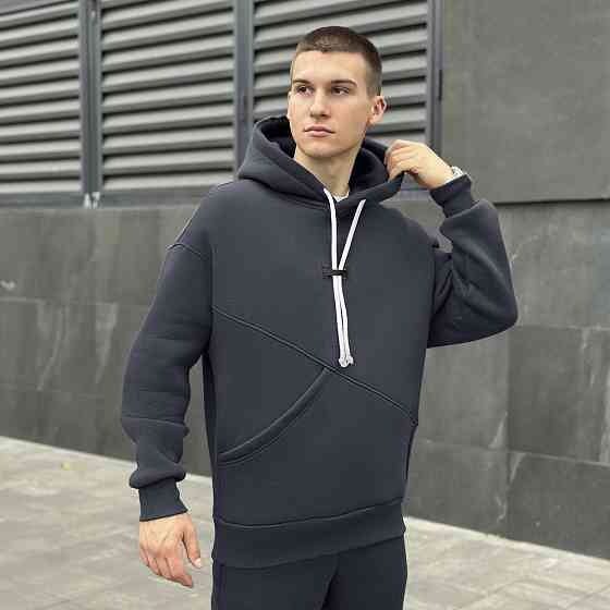 Темно-сірий спортивний чоловічий костюм осінь/зима Pobedov Space. Сірий спортивний костюм. Київ