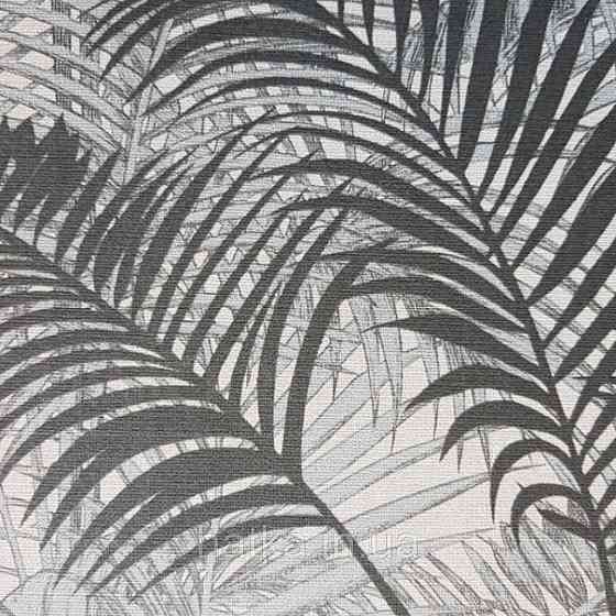 Обои виниловые на флизелиновой основе  BLOOMING BL22762 листья папоротника растения черные темно-серые Киев