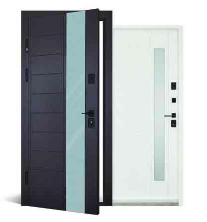 Вхідні двері з терморозривом Abwehr Cottage Ufo 367 RAL 8019+ Біла вулична плівка 860*2050 мм Київ