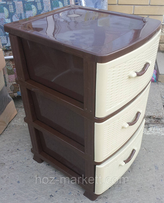 Комод пластиковий на 3 ящики виробництво Україна Харків - фото 2