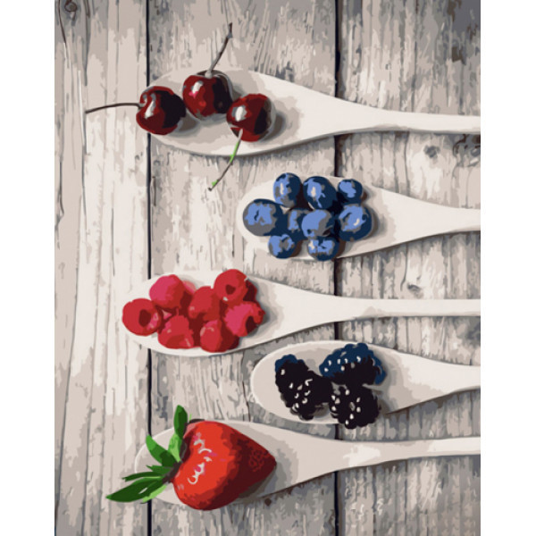 Набір для розпису по номерах Ягідний мікс Strateg розміром 40х50 см (GS1388), шт Київ - фото 1