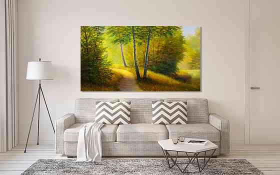 Картина полотно у вітальню / спальню  Природа Ліс   MLP_355 ( 60х30см ) 70x140 см Київ
