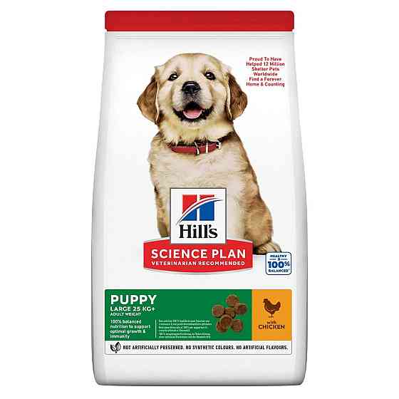 Сухой корм для щенков больших пород Хиллс Hills SP Puppy Large Breed с курицей 14.5 кг Винница