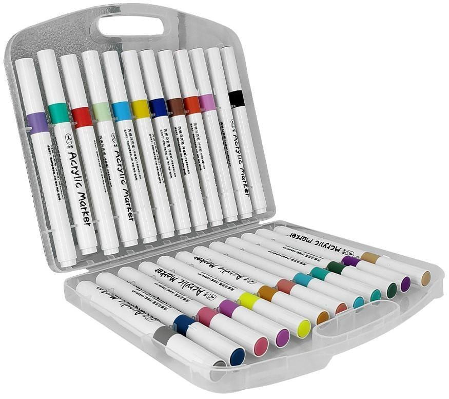 Набір маркерів акрилових в боксі 24 кольорів 10029 Харків - фото 2