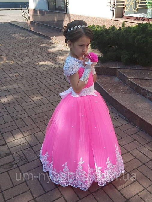 Длинное нарядное платье Кружево-крылышки на 8-9 лет Кривой Рог - изображение 8