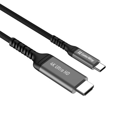 Кабель мультимедійний USB-C to HDMI M 2.0m 4K60Hz black ColorWay (CW-CBCHD077-BK) Вінниця - фото 10