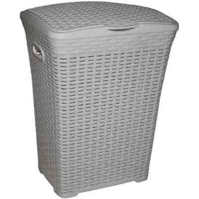 Корзина для белья Консенсус Ротанг Серая 50 л (Консенсус/сірий 50 л) Винница