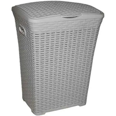 Корзина для белья Консенсус Ротанг Серая 50 л (Консенсус/сірий 50 л) Винница - изображение 1