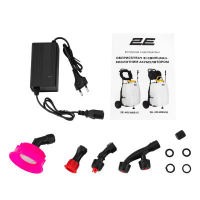 Обприскувач 2E AquaSpray 40LR 40л, 12В, 1х12Ah, 7бар, 2.9л/хв, шланг 15м, на колесах (2E-40LWBS15) Вінниця - фото 6