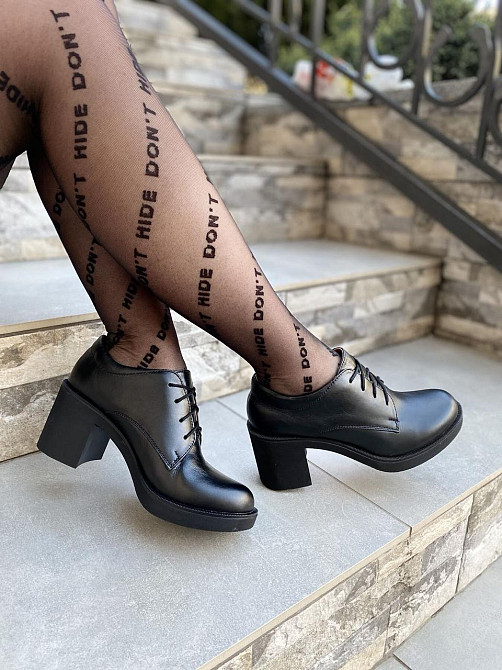 MILLI GOLD Туфлі жіночі MILLI GOLD 369-6826 чорні (весна-осінь, шкіра натуральна) (3402) Коломыя - изображение 6