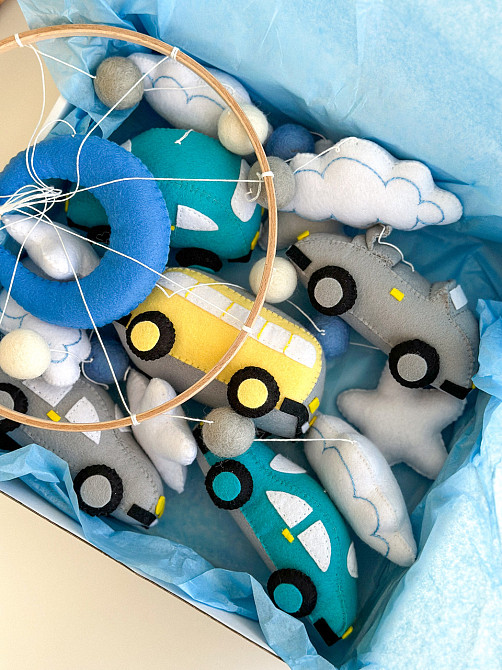 Музичний мобіль WoollyFox «Машинки» для хлопчика з 35 мелодіями Київ - фото 5