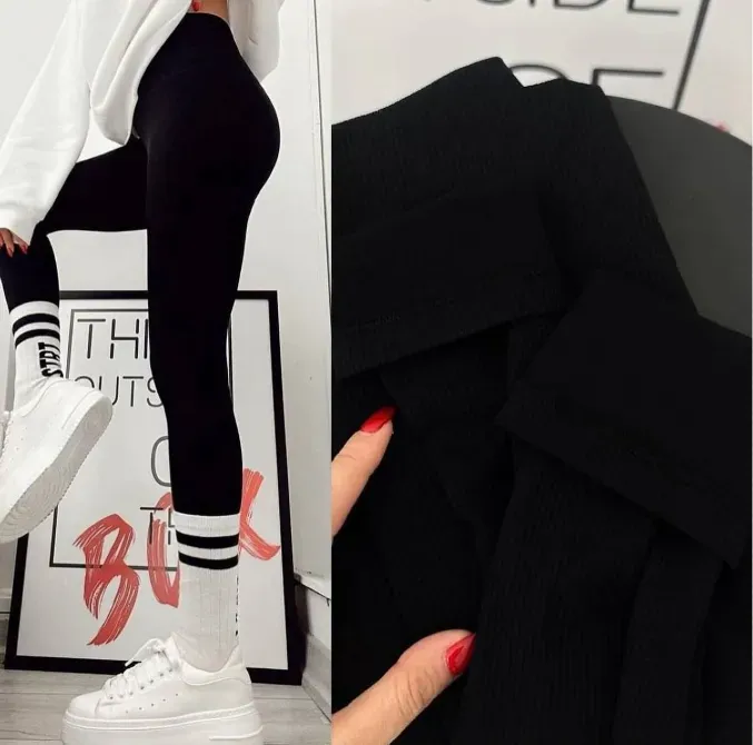 Женские утеплённые ребристые леггинсы на микрофлисе Харьков - изображение 7