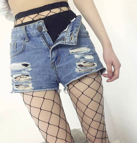 Колготки  крупная  сетка Shuo Yao, черные XS-XL Sex Aura Киев - изображение 2