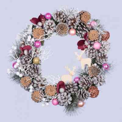 Украшение декоративное YES! Fun венок Богема 35 см украшенный (904436) Винница