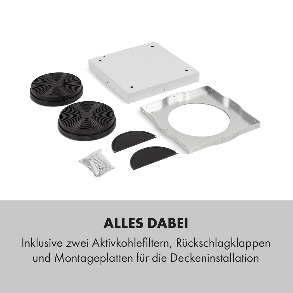 Островная вытяжка Tron Ambience Ø38см рециркуляция 540м³/ч LED черный Черный (Германия, читать описание) Ровно - изображение 9