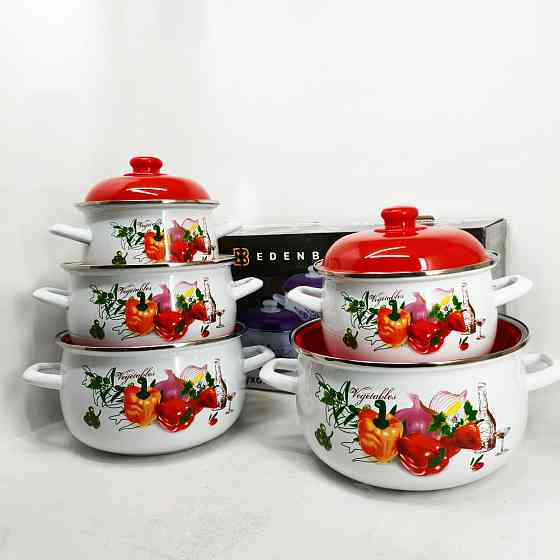 Фирменные наборы кастрюль, Красивый набор кастрюль с антипригарным покрытием, Набор посуды для дома PT-37 Львов